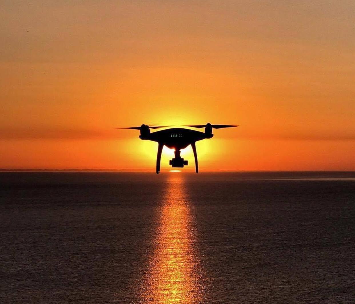 Original Phantom drone photograph at sunset