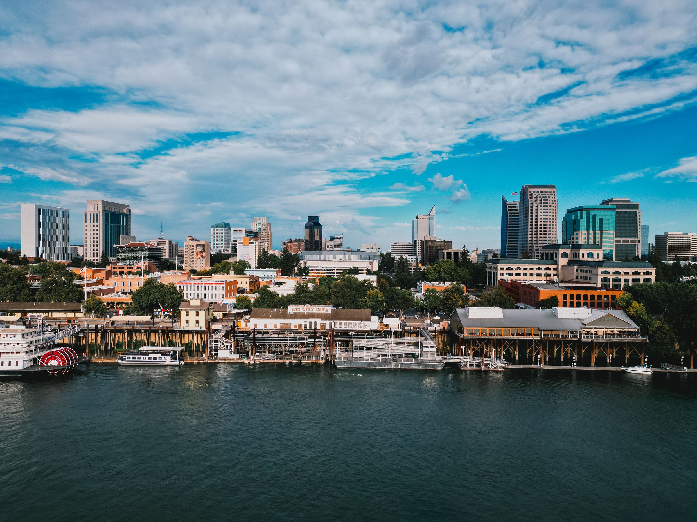 Old Sacramento waterfront and historic district; stock photograph